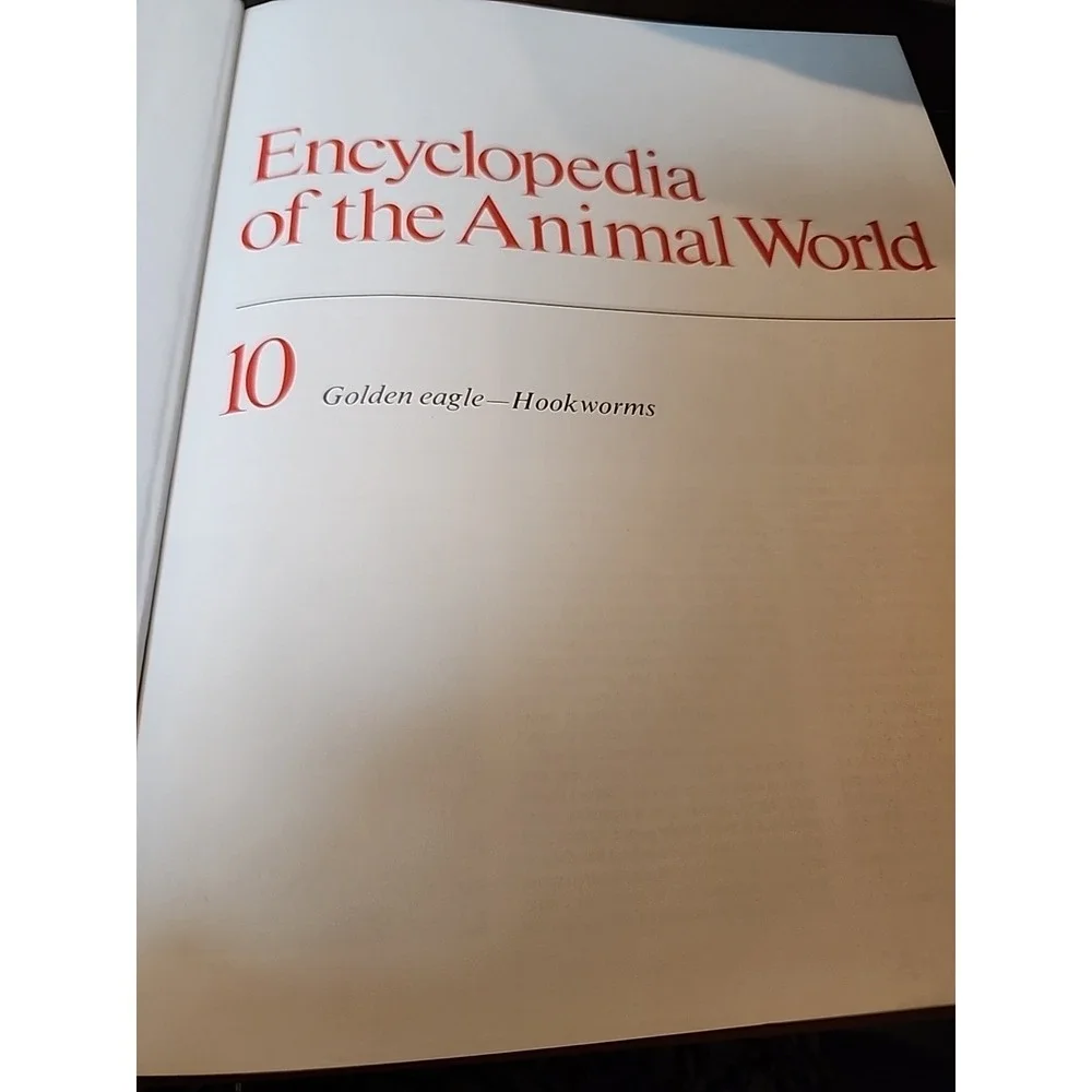 Encyclopedia of the Animal World Vol 10 Vtg 1972 Golden Eagle - Hookworms